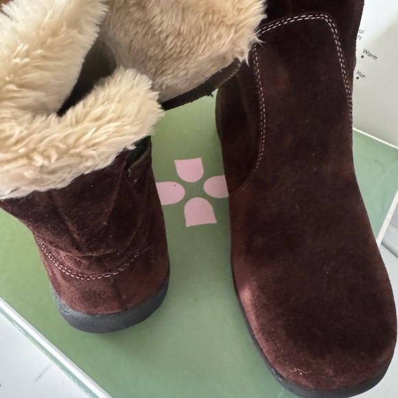 Naturalizer Brown Ankle Boots with Cream Lining - Picture 1 of 5